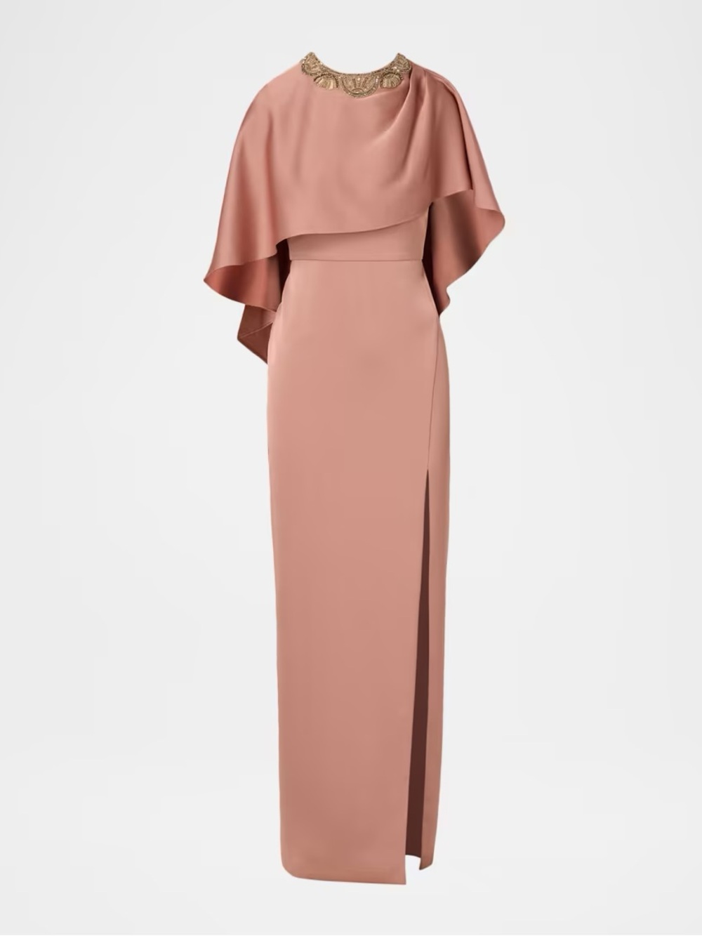 Aidan Mattox by Adrianna Papell Crepe Back Satin Long Dress Size 10 NWT